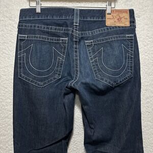 Vintage True Religion Men's Bobby Blue Straight Jeans Size 34 Made In‎ USA